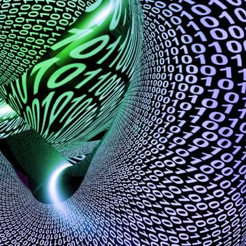 Abstract binary code background showing technology and data Stock Illustration