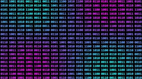 Abstract binary code background - wall of 4-digit binary numbers in blue Stock Illustration