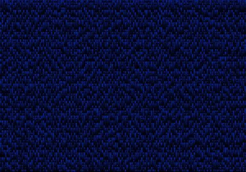 Abstract binary code on blue digital screen Stock Illustration