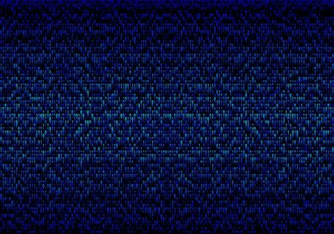 Abstract binary code on blue digital screen Stock Illustration