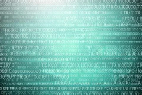 Abstract binary code on blue screen Stock Photos