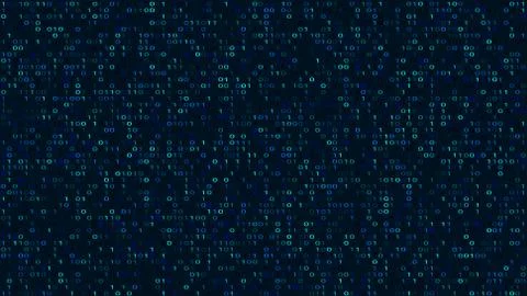Abstract Binary Code Dark Background. Cyber Space 스톡 일러스트