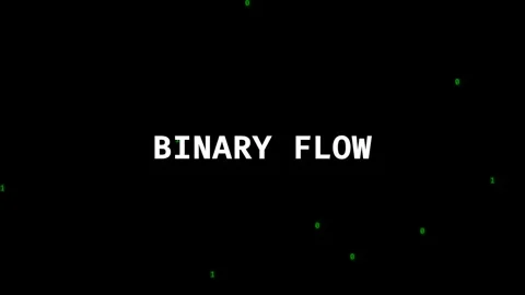 Abstract binary code data flow graphic background for technology and AI pre.. Stock Footage 337655445