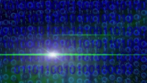 Abstract Binary Code Data Stream for Cybersecurity 4K Background Vídeos de archivo 339267197