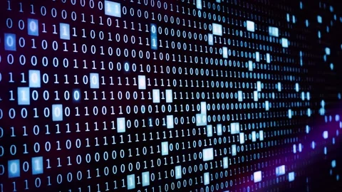 Abstract Binary Code Digital Data, Cyber Security Data Encryption Background Stock Footage 324899203