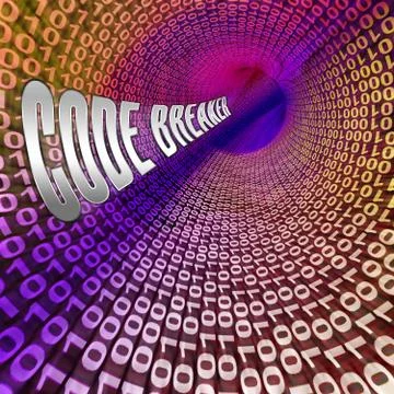 Abstract Binary Code Lighted Tunnel Showing Technology And Computing イラスト素材