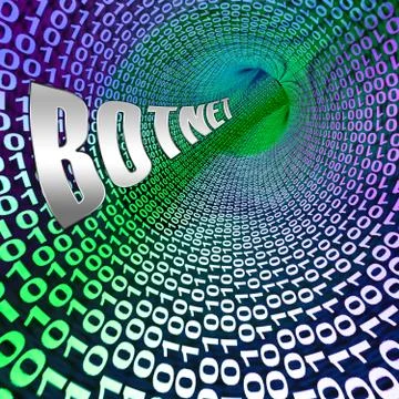 Abstract Binary Code Lighted Tunnel Showing Technology And Computing Illustrazione stock
