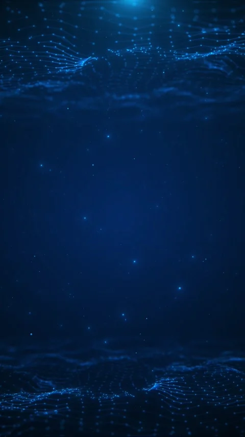 Abstract binary code matrix backdrop 3D blue light data flow technology Digital Video stock 312183557