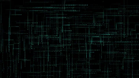 Abstract Binary Code Matrix, Binary Code Data Flow Background Stock Footage 339150664