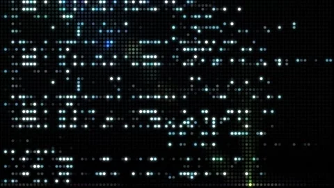 Abstract binary code programming in stylized glowing balls or small spheres  Stock Footage 306543270
