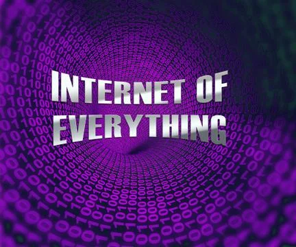 Abstract Binary Code Tunnel Showing Technology And Computing イラスト素材