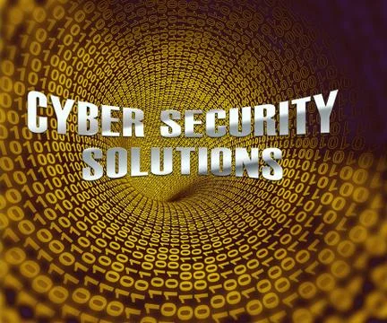 Abstract Binary Code Tunnel Showing Technology And Computing Illustrazione stock