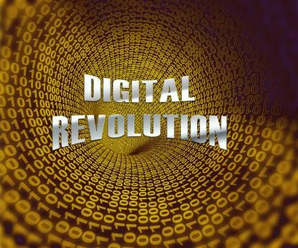 Abstract Binary Code Tunnel Showing Technology And Computing Stock Illustration