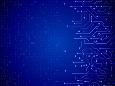 Abstract binary computer code. Futuristic vector illustration. Illustrazione stock