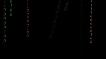 Abstract Binary Digital Code in color Stock Footage 85539361