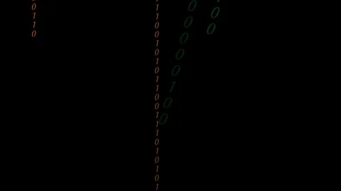 Abstract Binary Digital Code in color Stock Footage 85571607