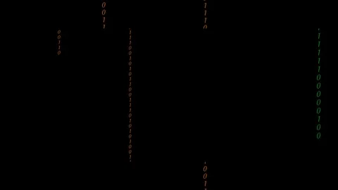 Abstract Binary Digital Code in color Stock Footage 85571813
