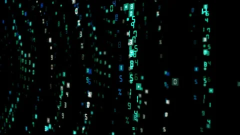 Abstract Binary Digital Video Background Stock Footage 88606744