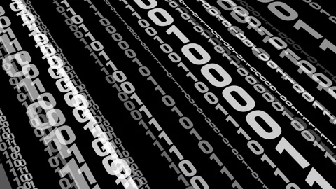 Abstract binary in motion the constant evolution of technology on a binary Stock Footage 251956849