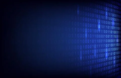 Abstract binary number with circuit technology background Stock Illustration