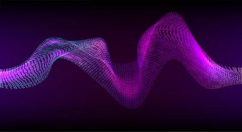 Abstract binary wave. Digital code background. Cybersapace and technology Stock Illustration