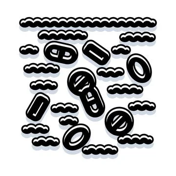 Abstract biological cellular patterns forming a scientific illustration Stock Illustration