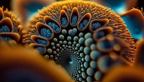 Abstract biological close-up full-frame macro background Illustrazione stock