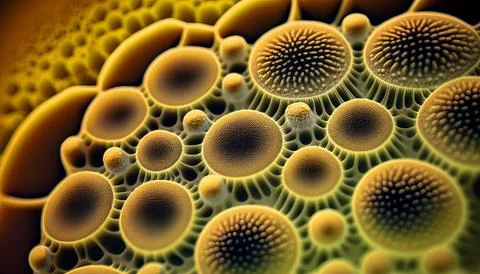 Abstract biological close-up full-frame macro background Stock Illustration