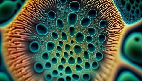 Abstract biological close-up full-frame macro background Stock Illustration