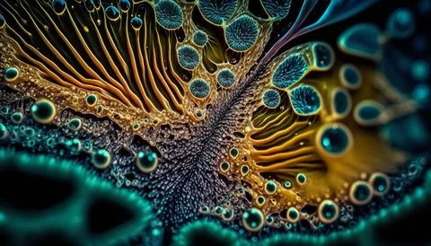 Abstract biological close-up full-frame macro background Stock Illustration