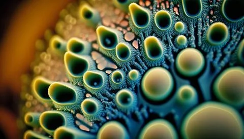 Abstract biological close-up full-frame macro background Stock Illustration