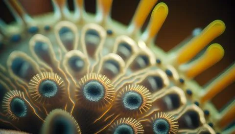 Abstract biological close-up full-frame macro background Stock Illustration