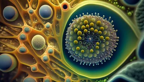 Abstract biological close-up full-frame macro background Stock Illustration