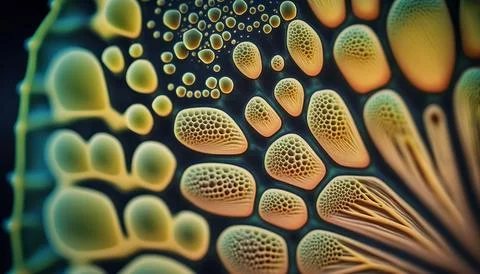 Abstract biological close-up full-frame macro background Stock Illustration