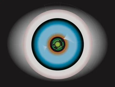 Abstract bionic eye Stock Illustration