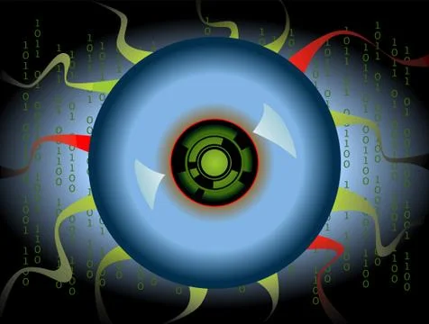 Abstract bionic eye Illustrazione stock