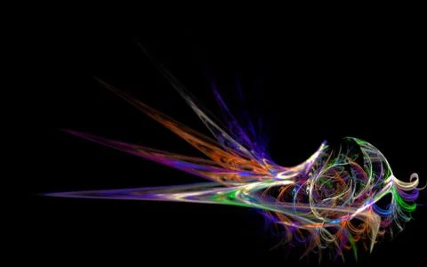 Abstract bird centipede Stock Illustration