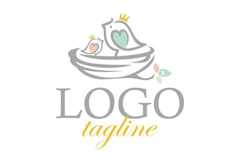 Abstract bird logo design concept	 Stock Illustration