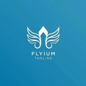 Abstract Bird Logo design vector template. Creative Fly concept symbol icon. Stock Illustration