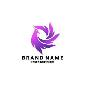 Abstract bird logo design vector Stock-Illustration