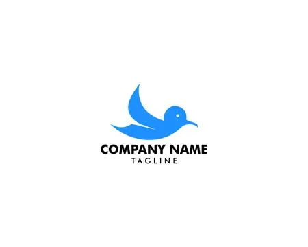 Abstract Bird Logo Design Vector Template Stock Illustration