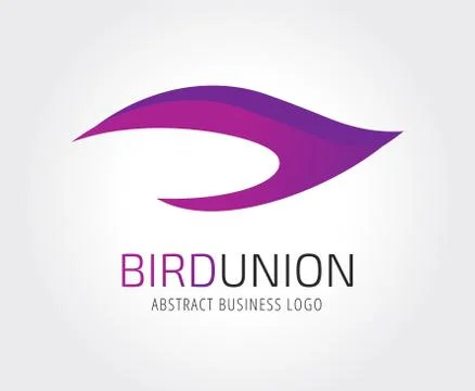Abstract bird logo icon template Stock Illustration
