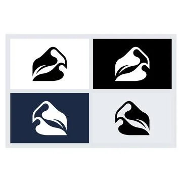 Abstract Bird Logo Icon Vector Set Stock Illustration