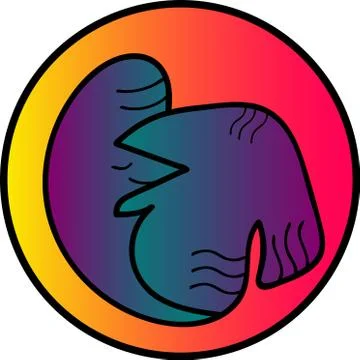 Abstract bird logo Stock Illustration