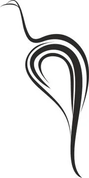 Abstract bird made of lines Ilustración de archivo