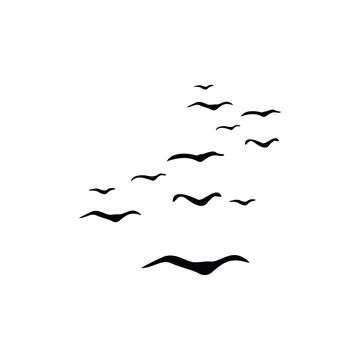 Abstract birds Stock Illustration