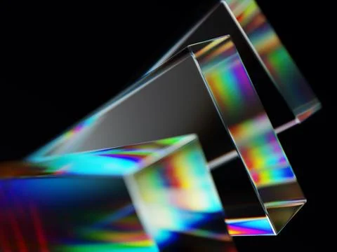 Abstract black 3d background with glass transparent rectangular blocks and Stock Illustration