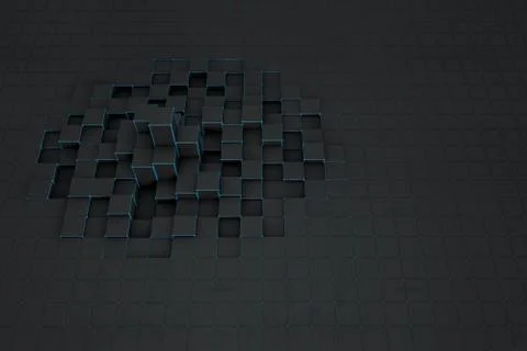 Abstract black 3d blocks  background 스톡 일러스트