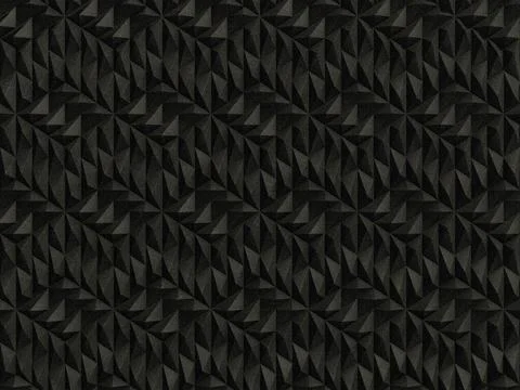 Abstract Black 3D Low Poly Geometric Background with Matte Stone Texture 库存插图