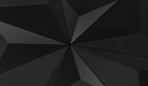 Abstract black 3d render concept. Illustrazione stock